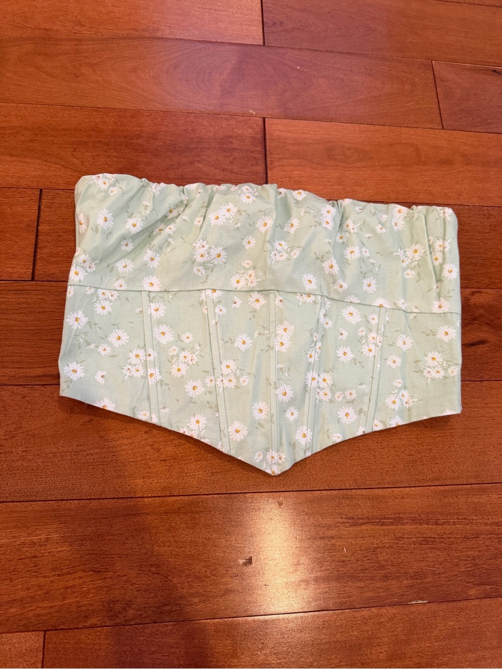 NWT Streetwear Society Green Floral Corset Bustier Top S